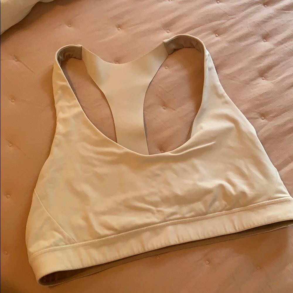 White Lululemon sports bra